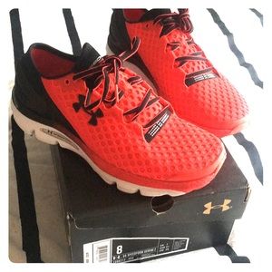 Under Armour Red and Black Sneaker